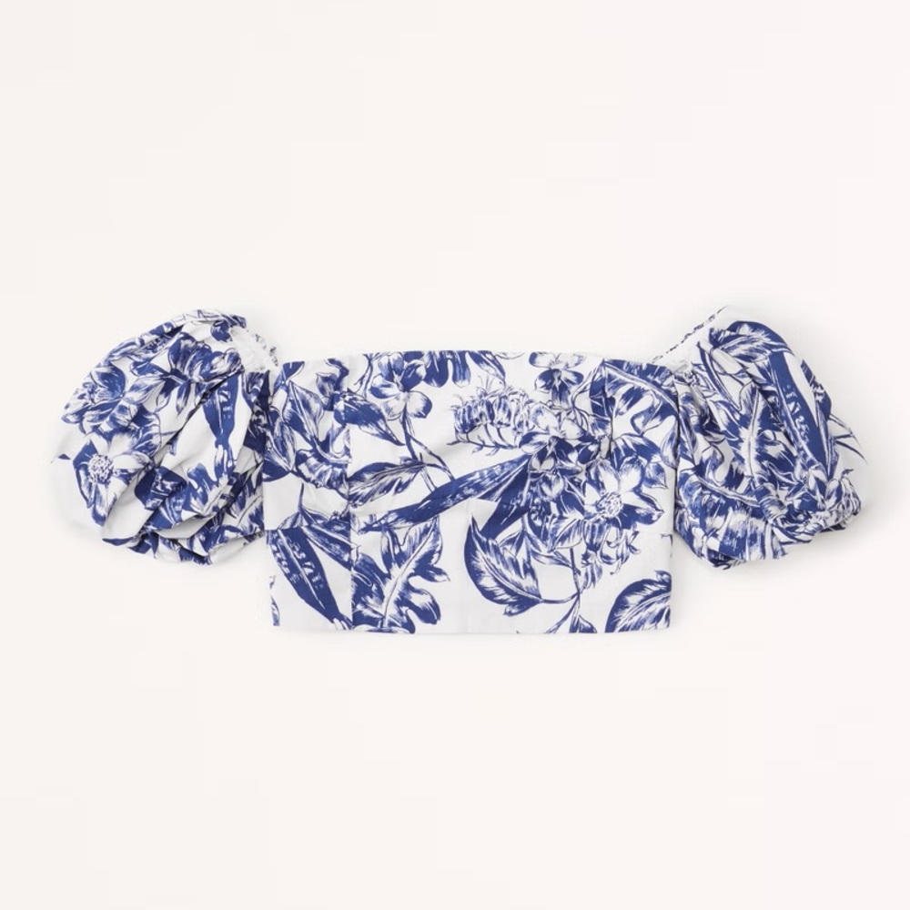 Off-The-Shoulder Poplin Set Top